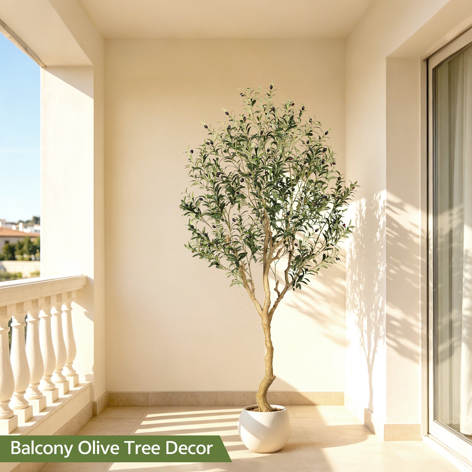 7’ UV Resistant Faux Olive Tree