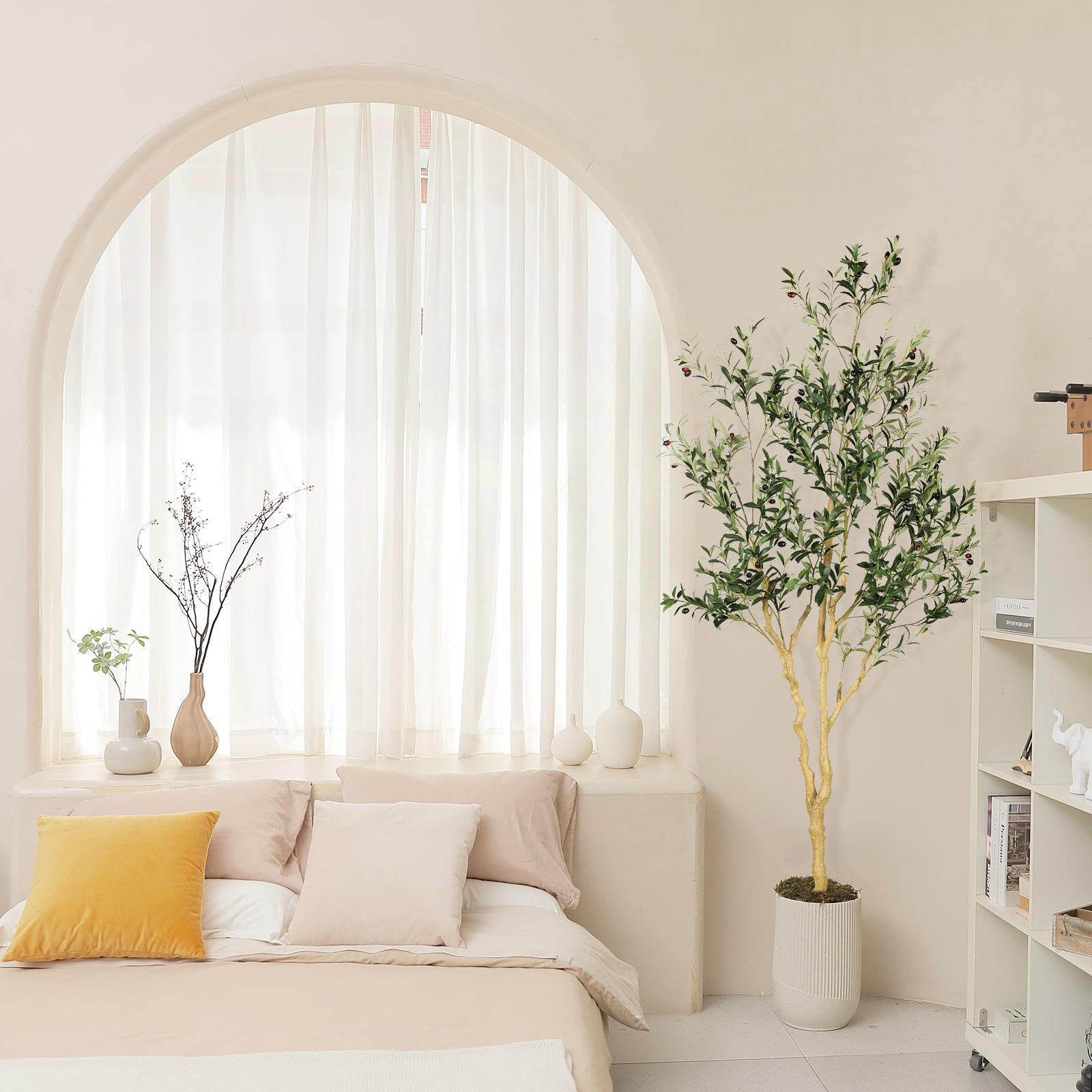 7’Artificial Plant Olive Silk Tree (Branches)