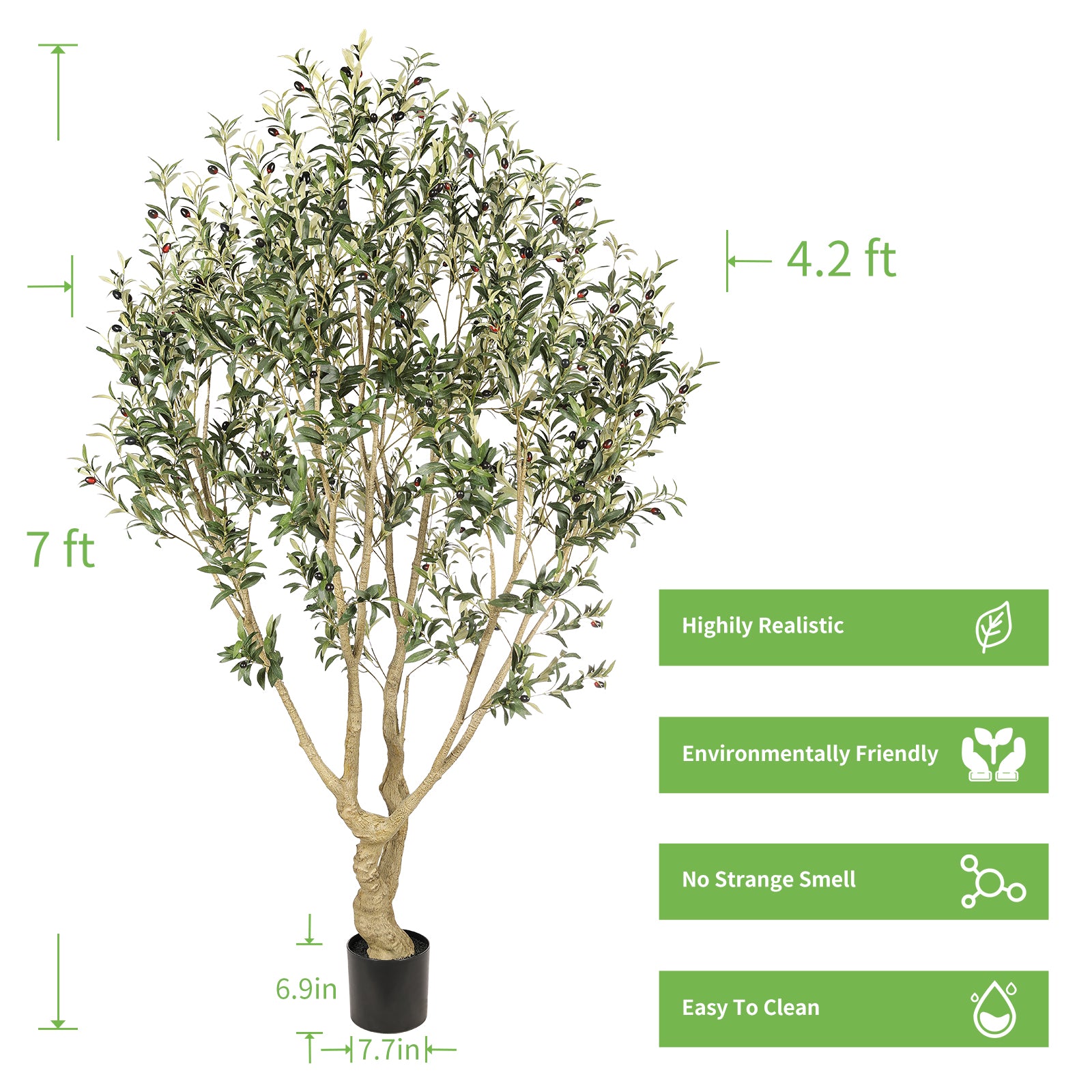 realead 7ft lush olive tree