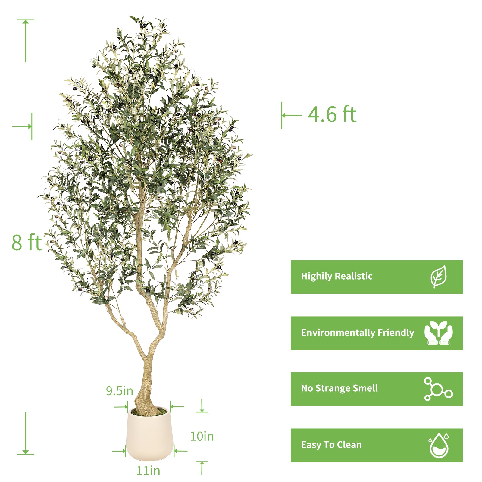 realead 8ft artificial olive tree