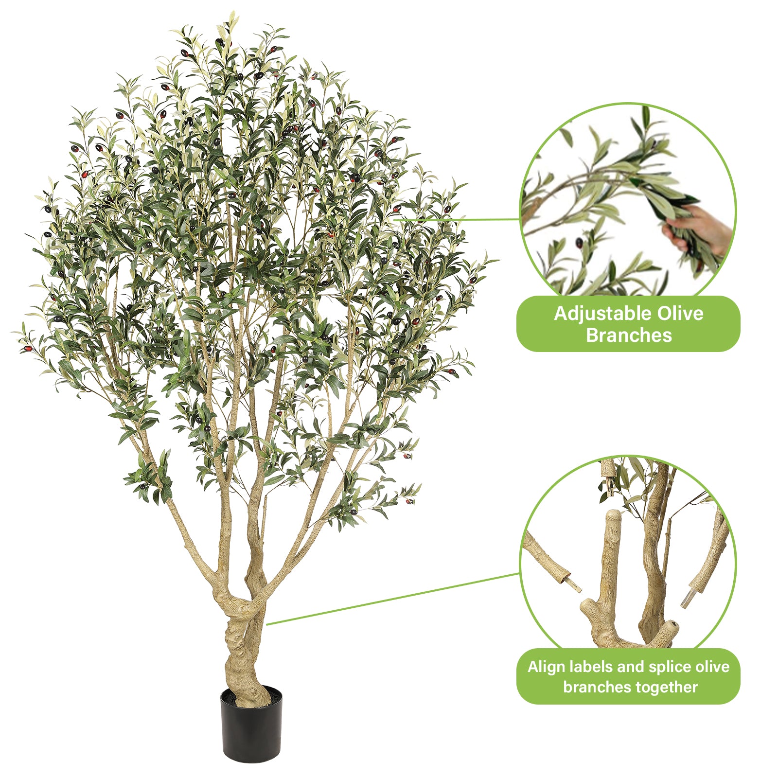 realead 7ft lush olive tree