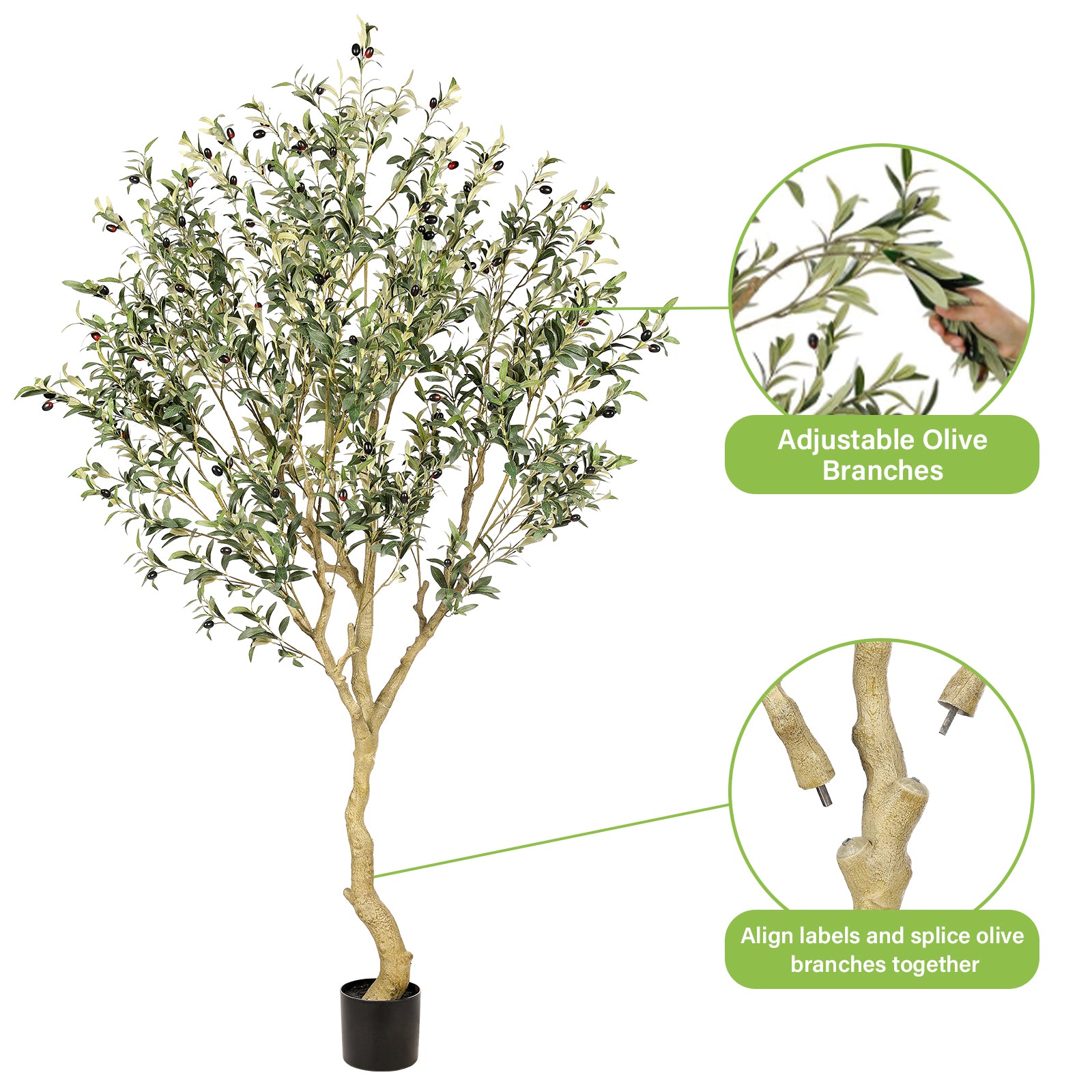 realead 7ft faux olive tree