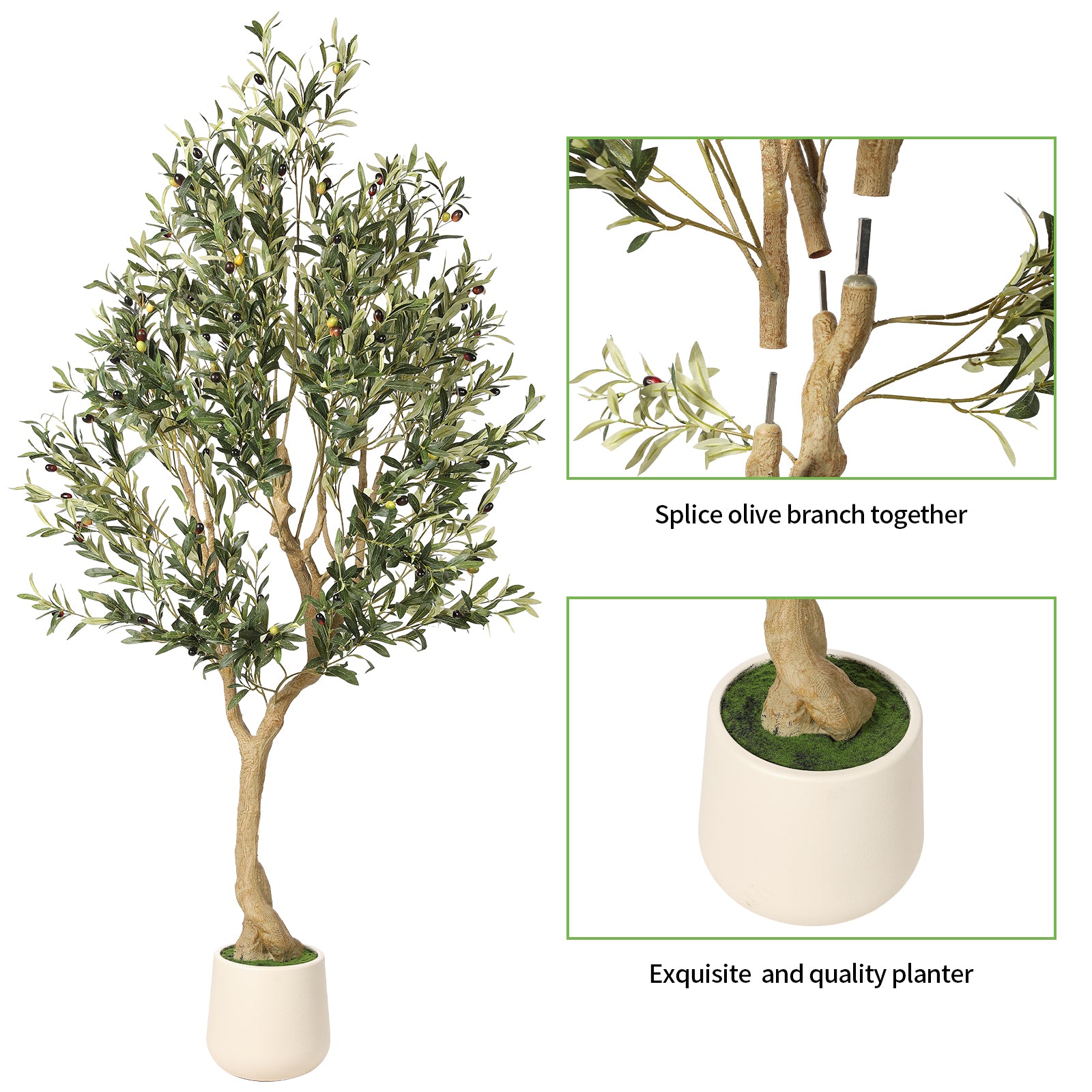 realead 6ft olive tree with planter