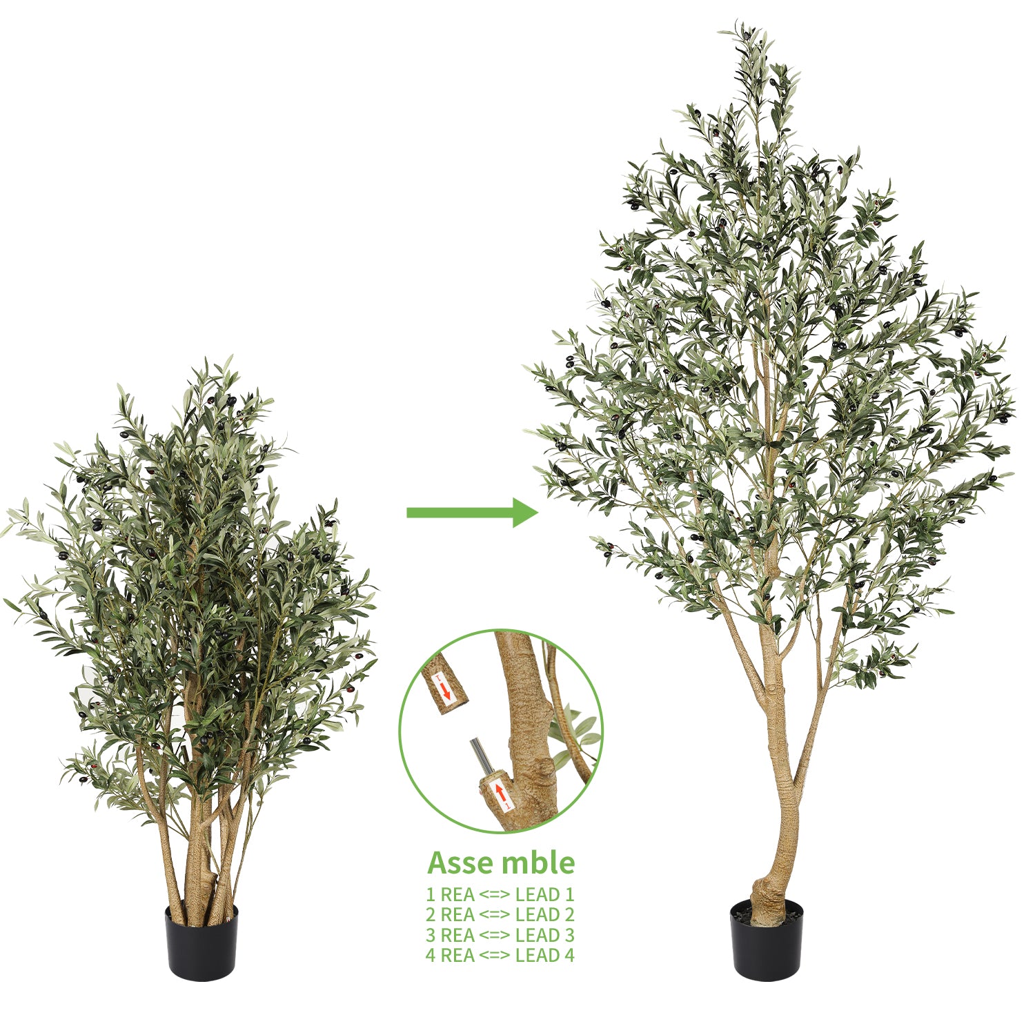 Realead 9’ Large Olive Tree