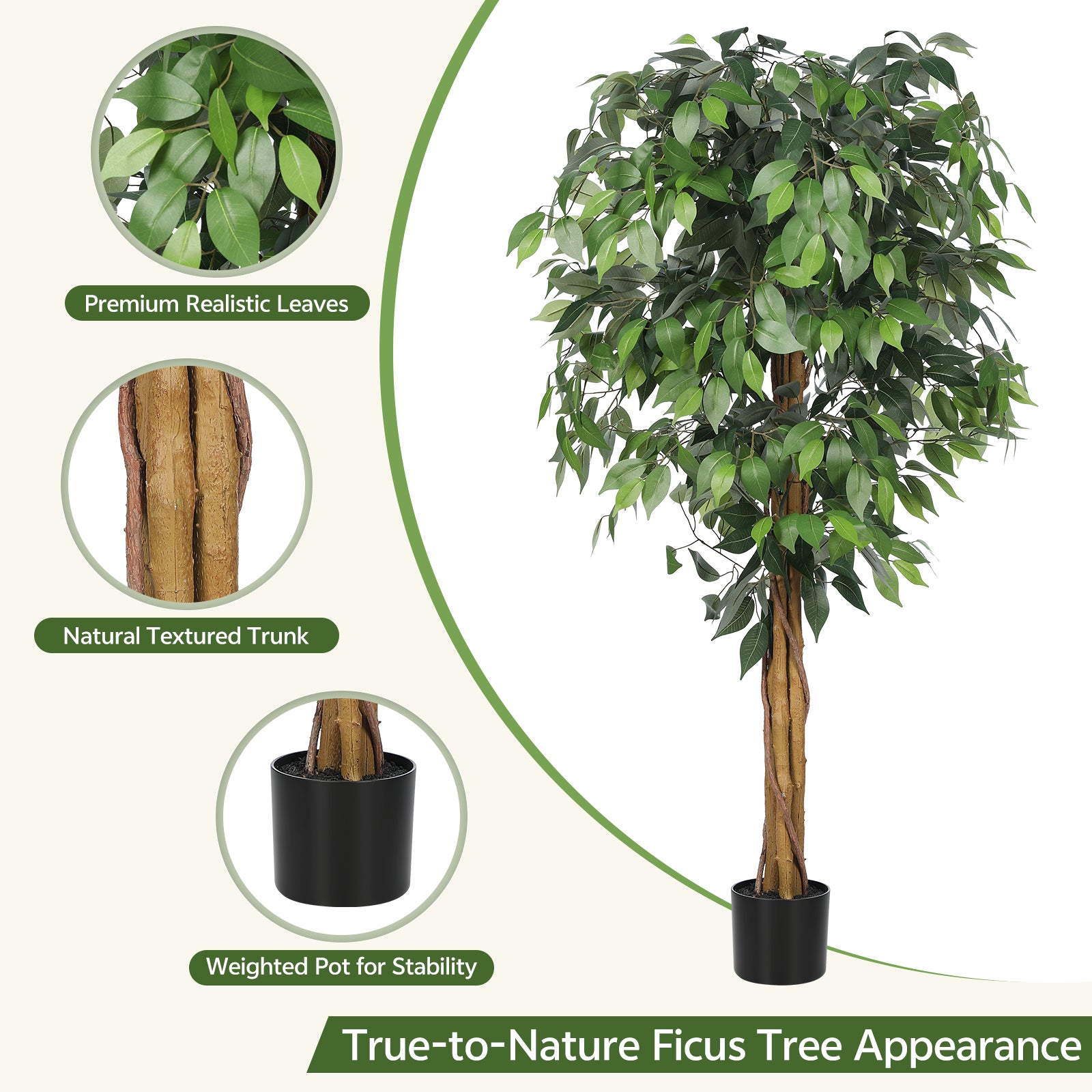 5’ Artificial Ficus Tree