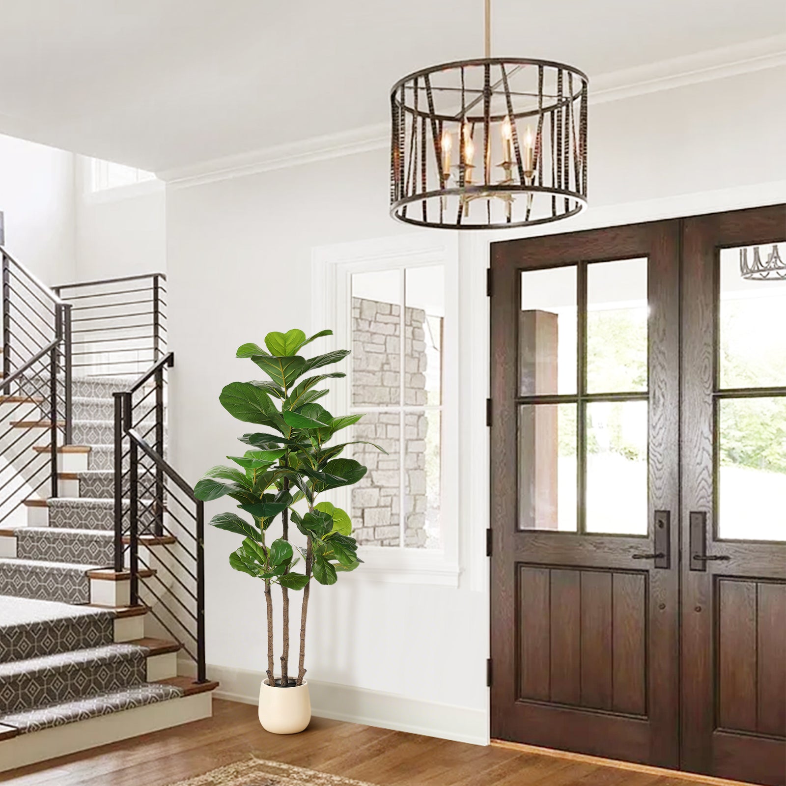 5’Fiddle Leaf Fig Tree with Planter