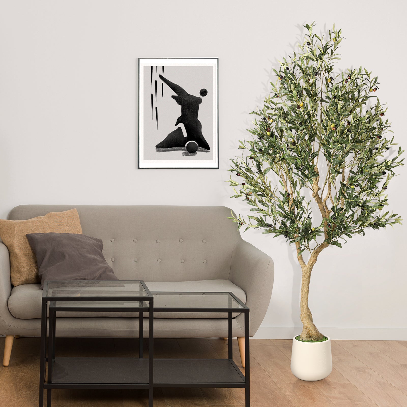 realead 6ft olive tree with planter