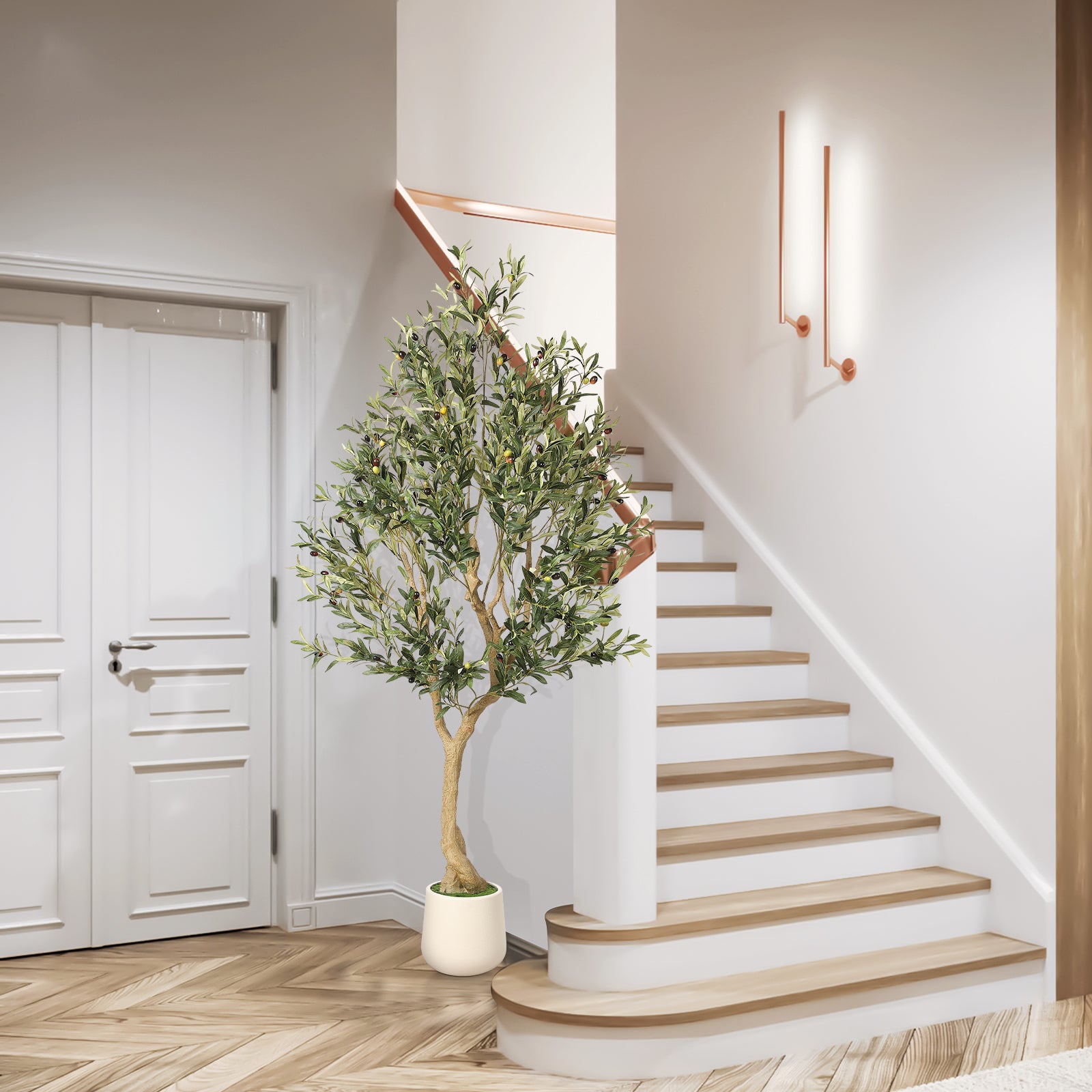 realead 6ft olive tree with planter