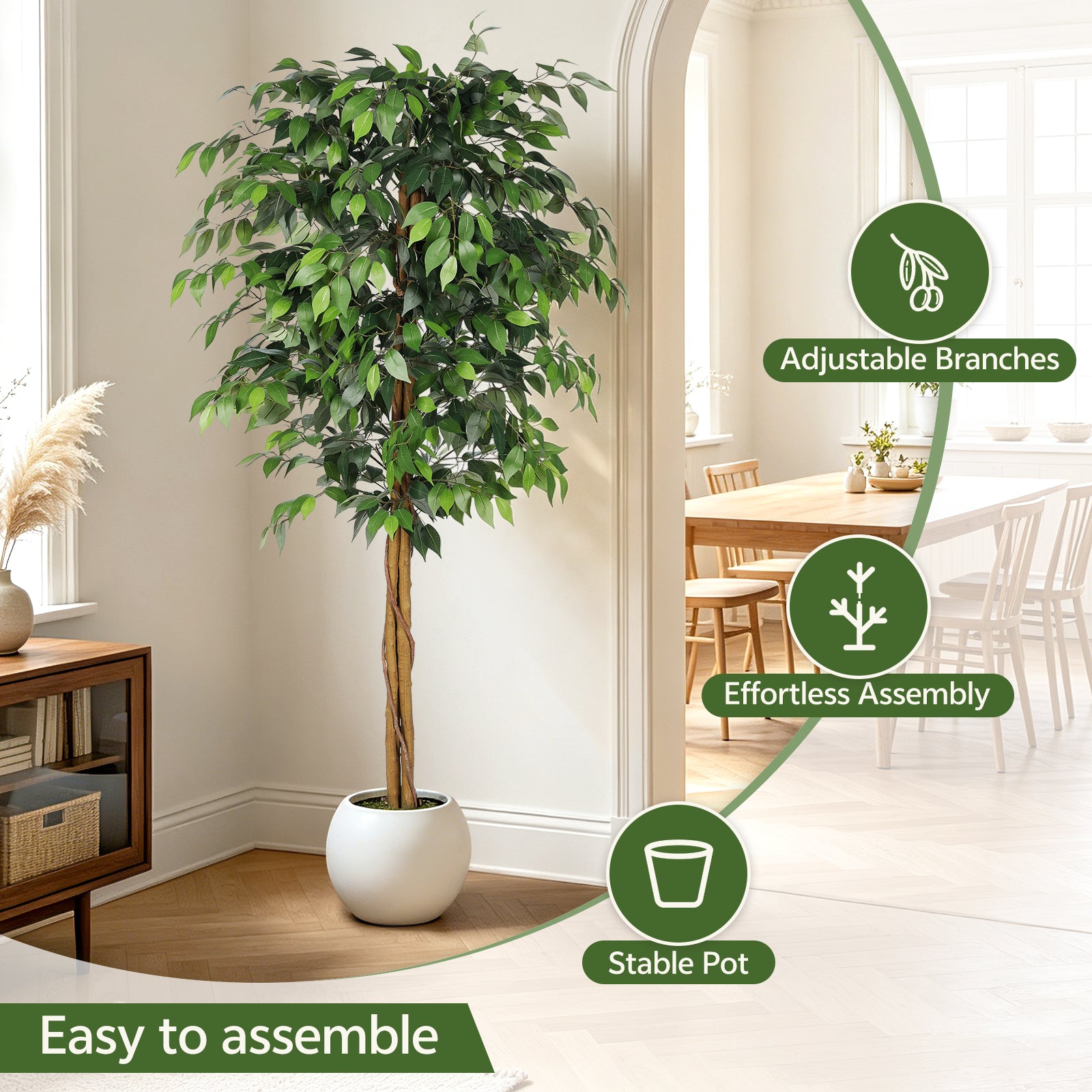 6’ Artificial Ficus Tree