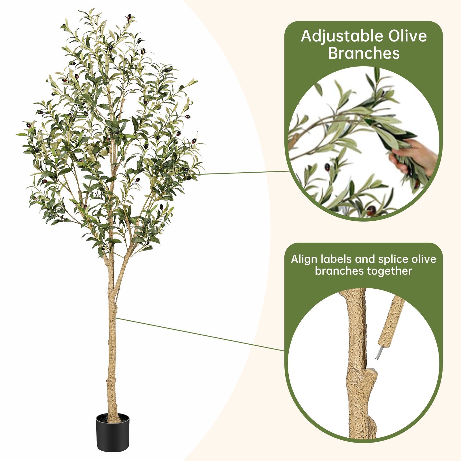 6’ Faux Olive Tree