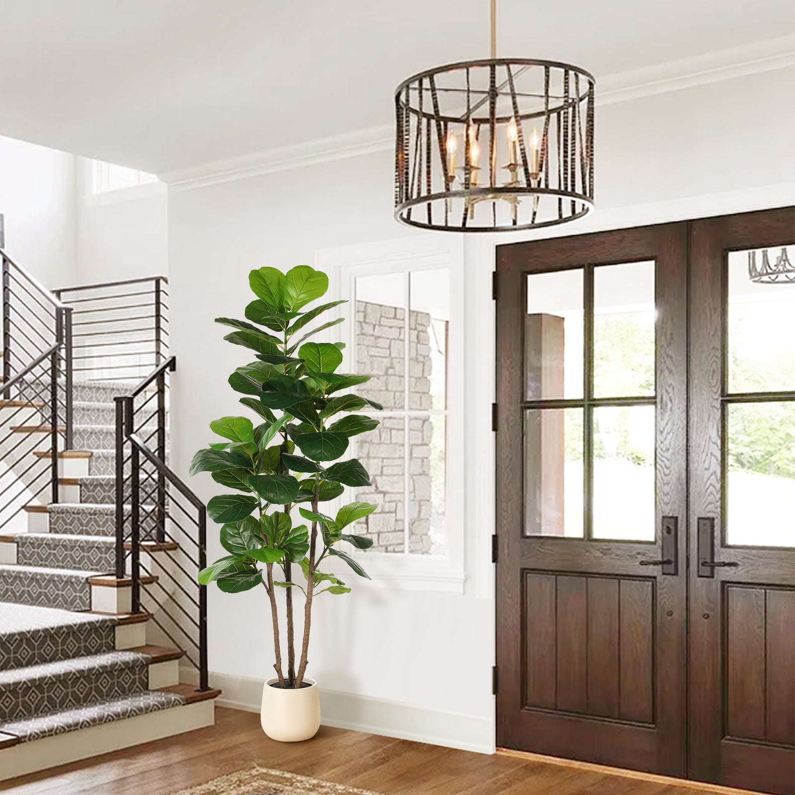 6’Fiddle Leaf Fig Tree with Planter