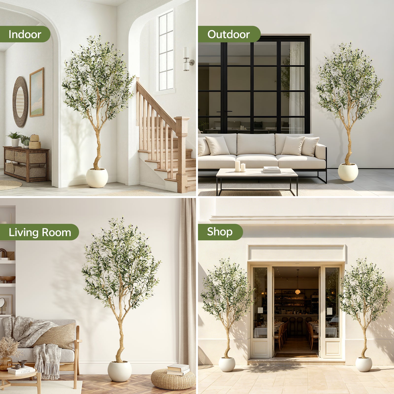 7’ UV Resistant Faux Olive Tree