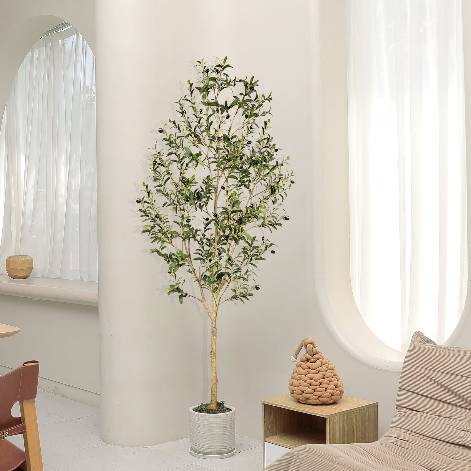 7’ Faux Olive Tree
