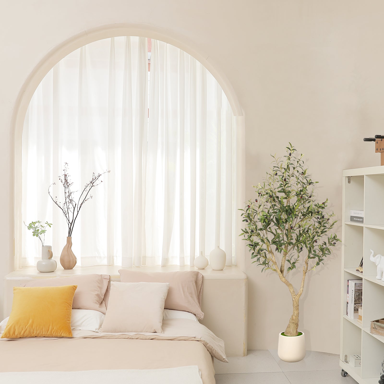 Realead 5’ Curved Olive Tree