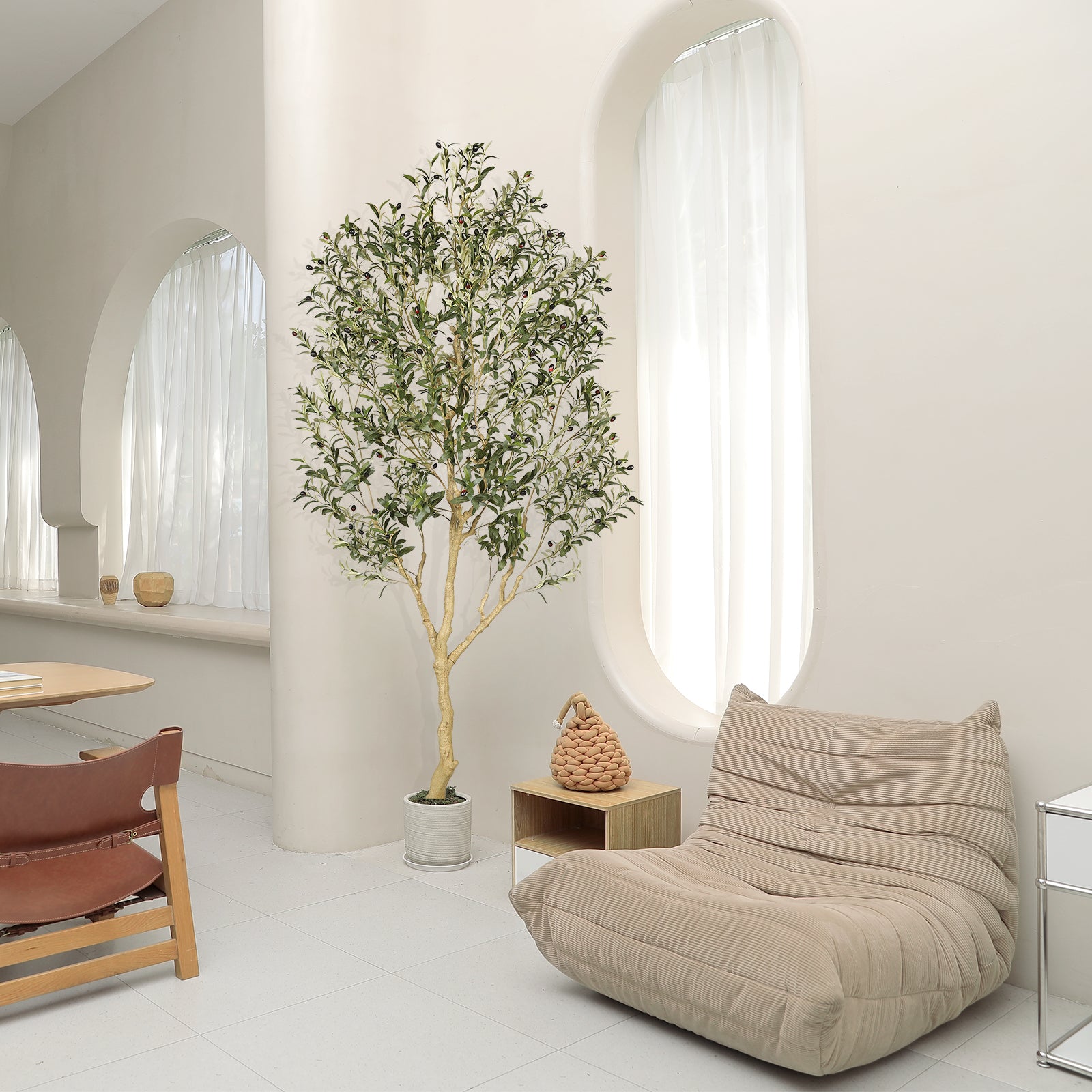 Realead 8’ Large Olive Tree Branches