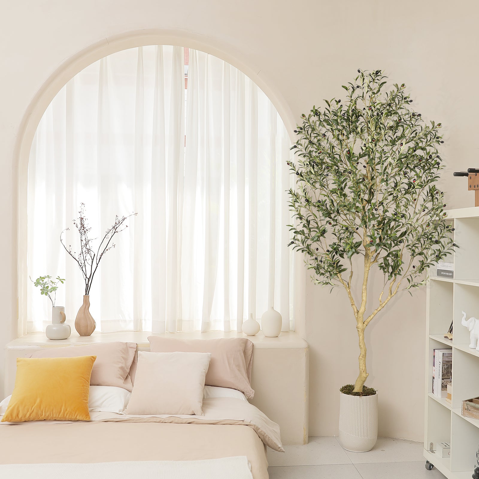 Realead 8’ Large Olive Tree Branches