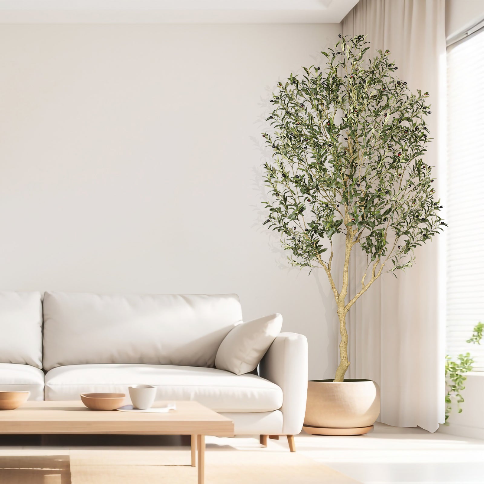 Realead 8’ Large Olive Tree Branches